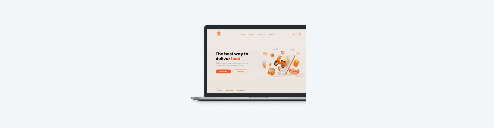 Food delivery website